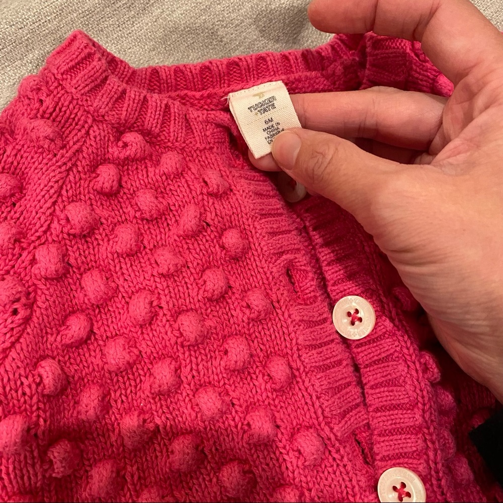 Tucker + Tate Pink Bobble Knit Cardigan - Picture 3 of 3